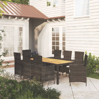 7-Delige Tuinset Met Kussens Poly Rattan