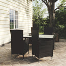 7-Delige Tuinset Met Kussens Poly Rattan