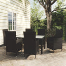 7-Delige Tuinset Met Kussens Poly Rattan