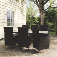 7-Delige Tuinset Met Kussens Poly Rattan