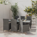 7-Delige Tuinset Met Kussens Poly Rattan