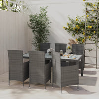 7-Delige Tuinset Met Kussens Poly Rattan