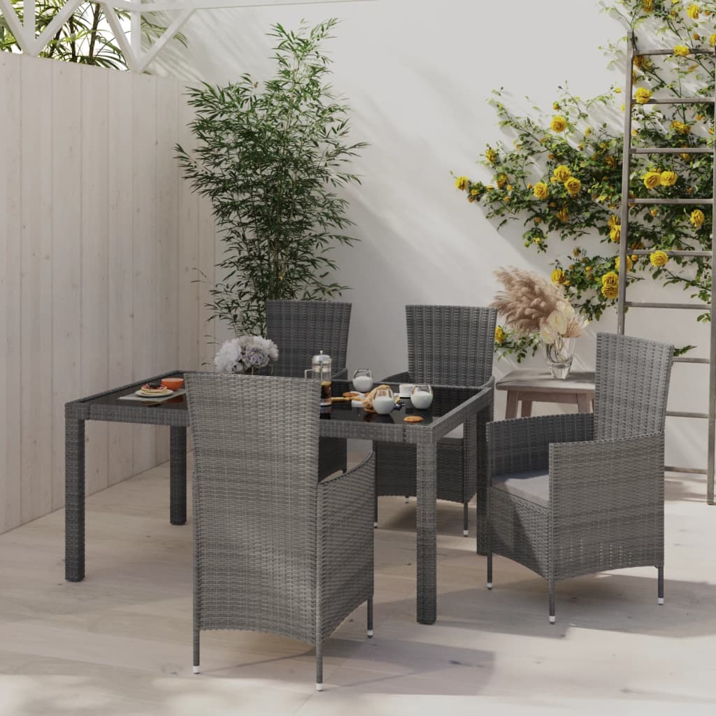 7-Delige Tuinset Met Kussens Poly Rattan