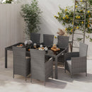 7-Delige Tuinset Met Kussens Poly Rattan