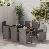 7-Delige Tuinset Met Kussens Poly Rattan