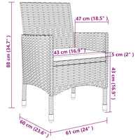 7-Delige Tuinset Met Kussens Poly Rattan