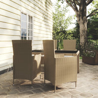7-Delige Tuinset Met Kussens Poly Rattan