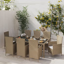 7-Delige Tuinset Met Kussens Poly Rattan