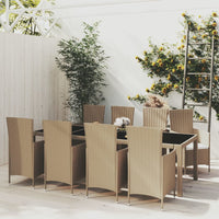 7-Delige Tuinset Met Kussens Poly Rattan