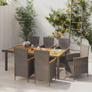 5-Delige Tuinset Met Kussens Poly Rattan