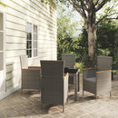 5-Delige Tuinset Met Kussens Poly Rattan
