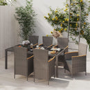 5-Delige Tuinset Met Kussens Poly Rattan