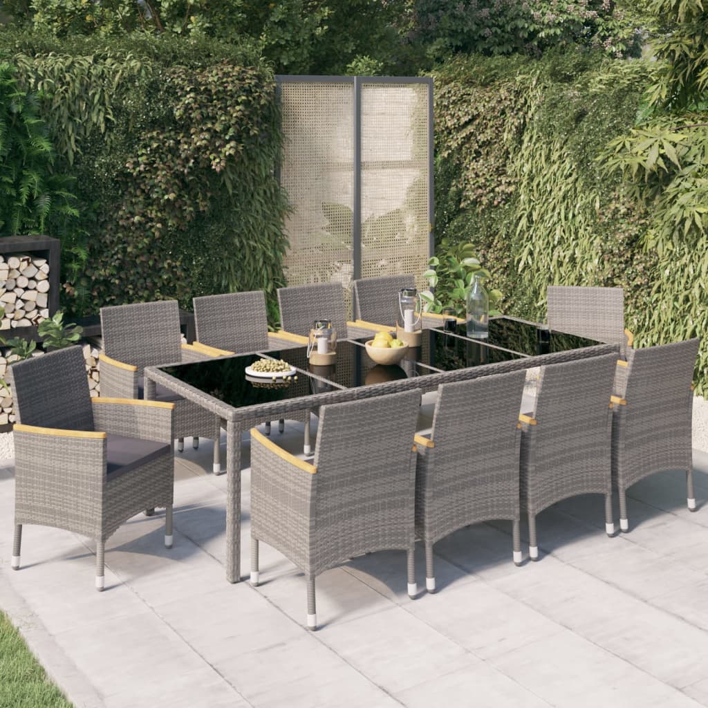 5-Delige Tuinset Met Kussens Poly Rattan