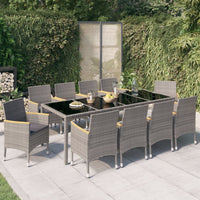 5-Delige Tuinset Met Kussens Poly Rattan