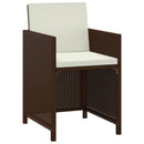 3-Delige Tuinset Met Kussens Poly Rattan