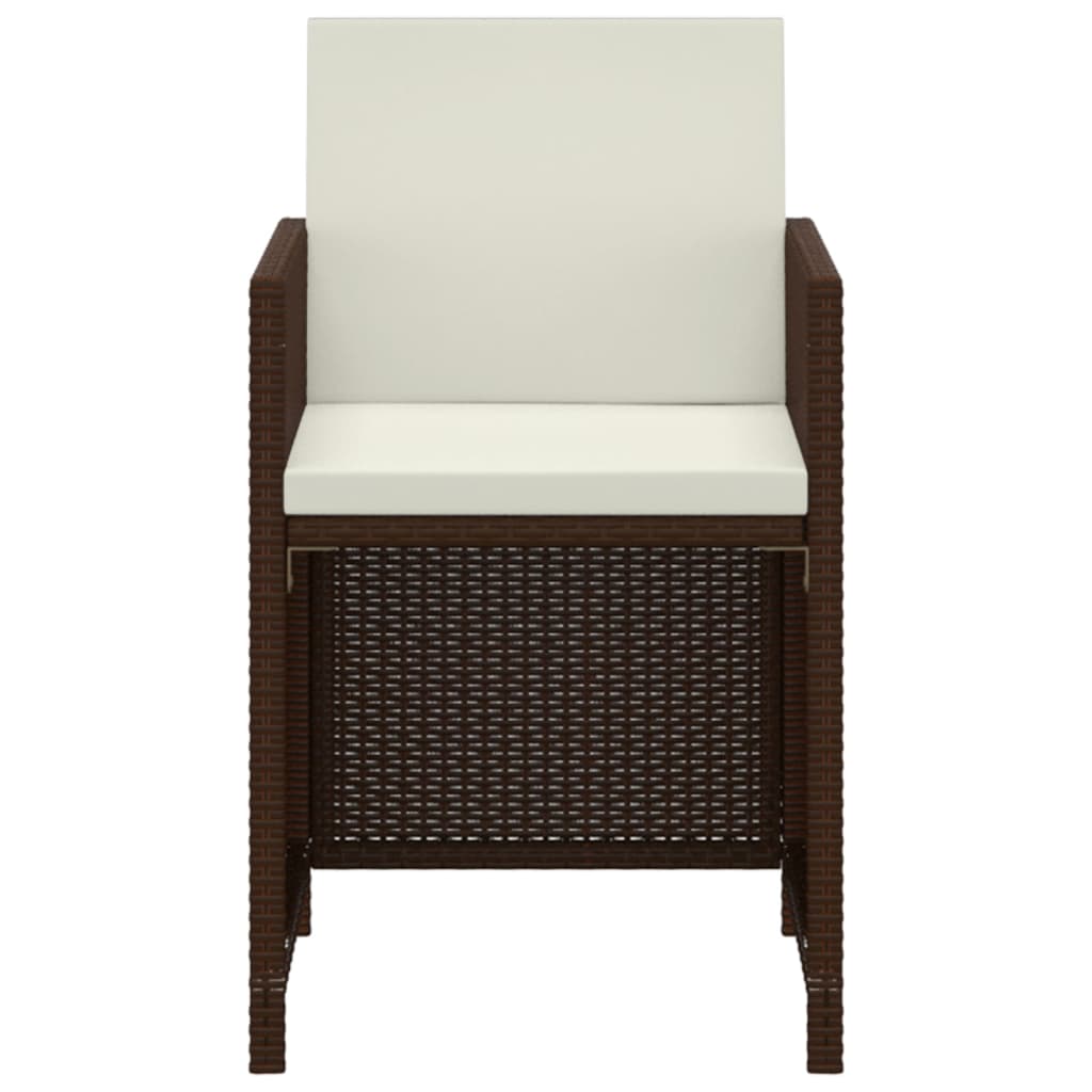 3-Delige Tuinset Met Kussens Poly Rattan