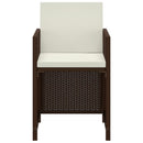 3-Delige Tuinset Met Kussens Poly Rattan