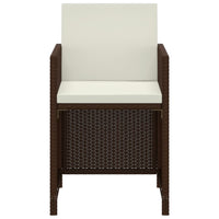 3-Delige Tuinset Met Kussens Poly Rattan