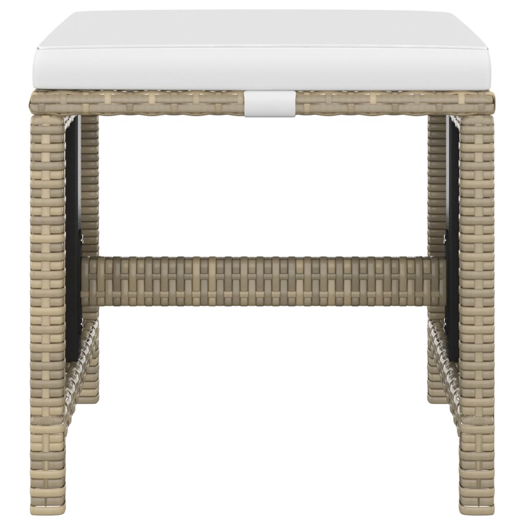 5-Delige Tuinset Met Kussens Poly Rattan