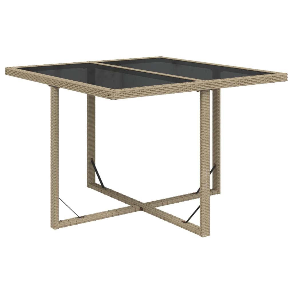 9-Delige Tuinset Met Kussens Poly Rattan Beige En Crèmewit