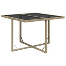 9-Delige Tuinset Met Kussens Poly Rattan Beige En Crèmewit