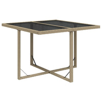 9-Delige Tuinset Met Kussens Poly Rattan Beige En Crèmewit