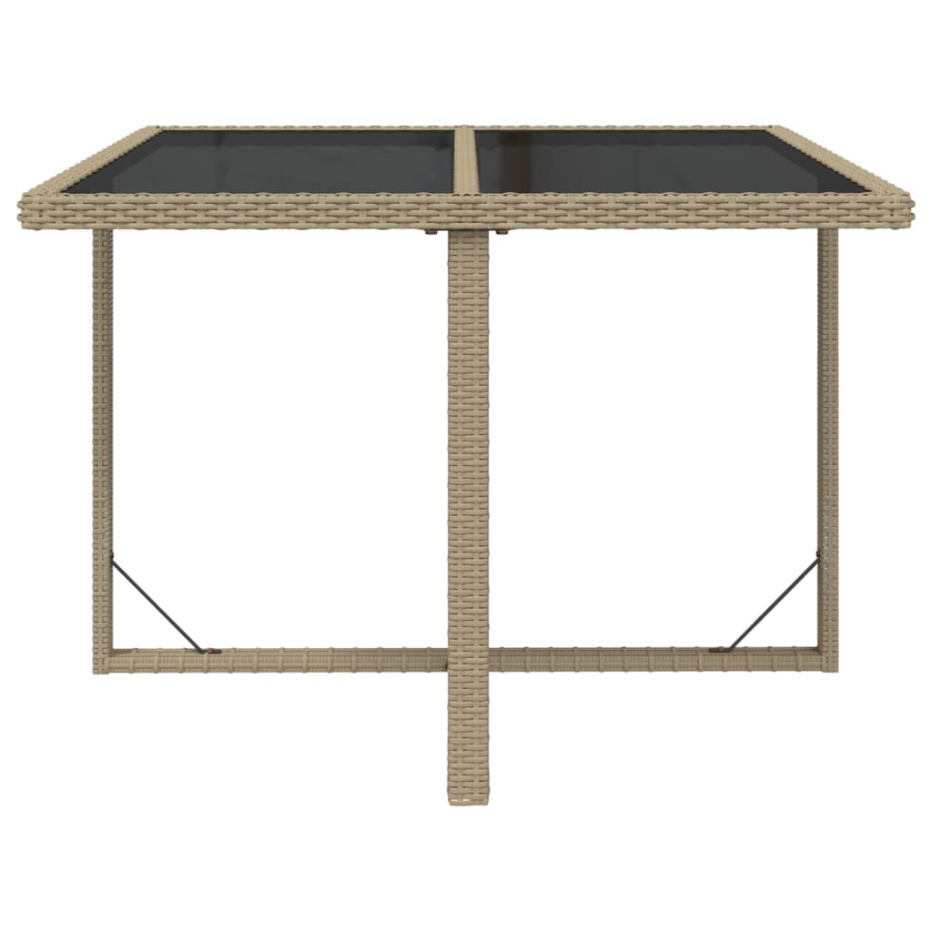 9-Delige Tuinset Met Kussens Poly Rattan Beige En Crèmewit
