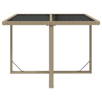 9-Delige Tuinset Met Kussens Poly Rattan Beige En Crèmewit