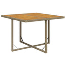 9-Delige Tuinset Met Kussens Poly Rattan Beige En Crèmewit