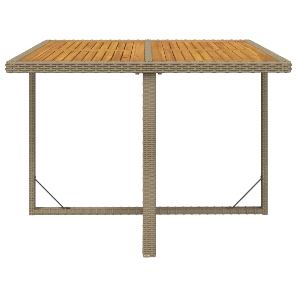 9-Delige Tuinset Met Kussens Poly Rattan Beige En Crèmewit
