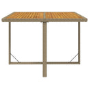 9-Delige Tuinset Met Kussens Poly Rattan Beige En Crèmewit