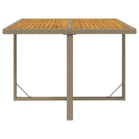 9-Delige Tuinset Met Kussens Poly Rattan Beige En Crèmewit
