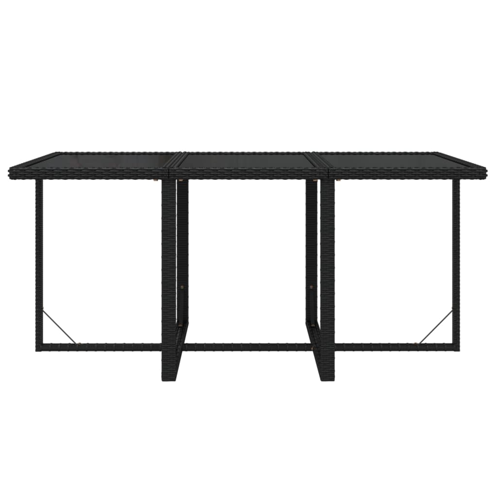 7-Delige Tuinset Met Kussens Poly Rattan Zwart