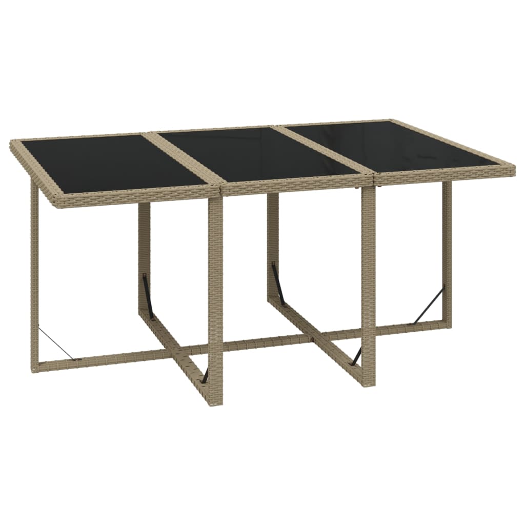 7-Delige Tuinset Met Kussens Poly Rattan Beige En Crèmewit