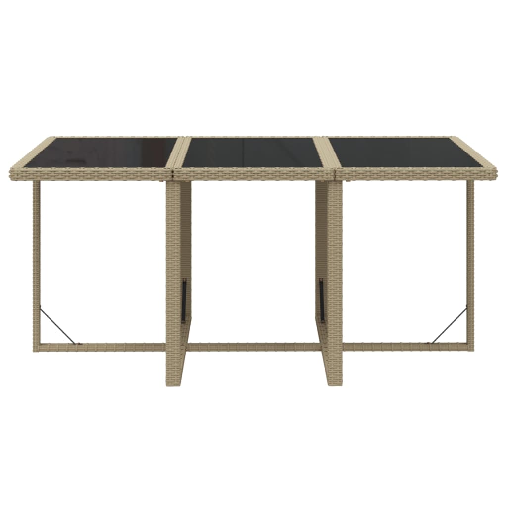 7-Delige Tuinset Met Kussens Poly Rattan Beige En Crèmewit