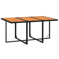 7-Delige Tuinset Met Kussens Poly Rattan Zwart En Crèmewit