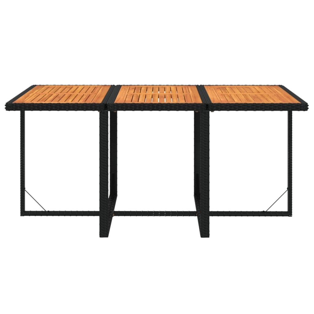 7-Delige Tuinset Met Kussens Poly Rattan Zwart En Crèmewit
