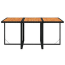 7-Delige Tuinset Met Kussens Poly Rattan Zwart En Crèmewit