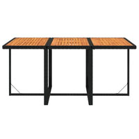 7-Delige Tuinset Met Kussens Poly Rattan Zwart En Crèmewit