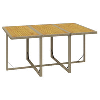 1 Tuinset Met Kussens Poly Rattan Beige En Crèmewit