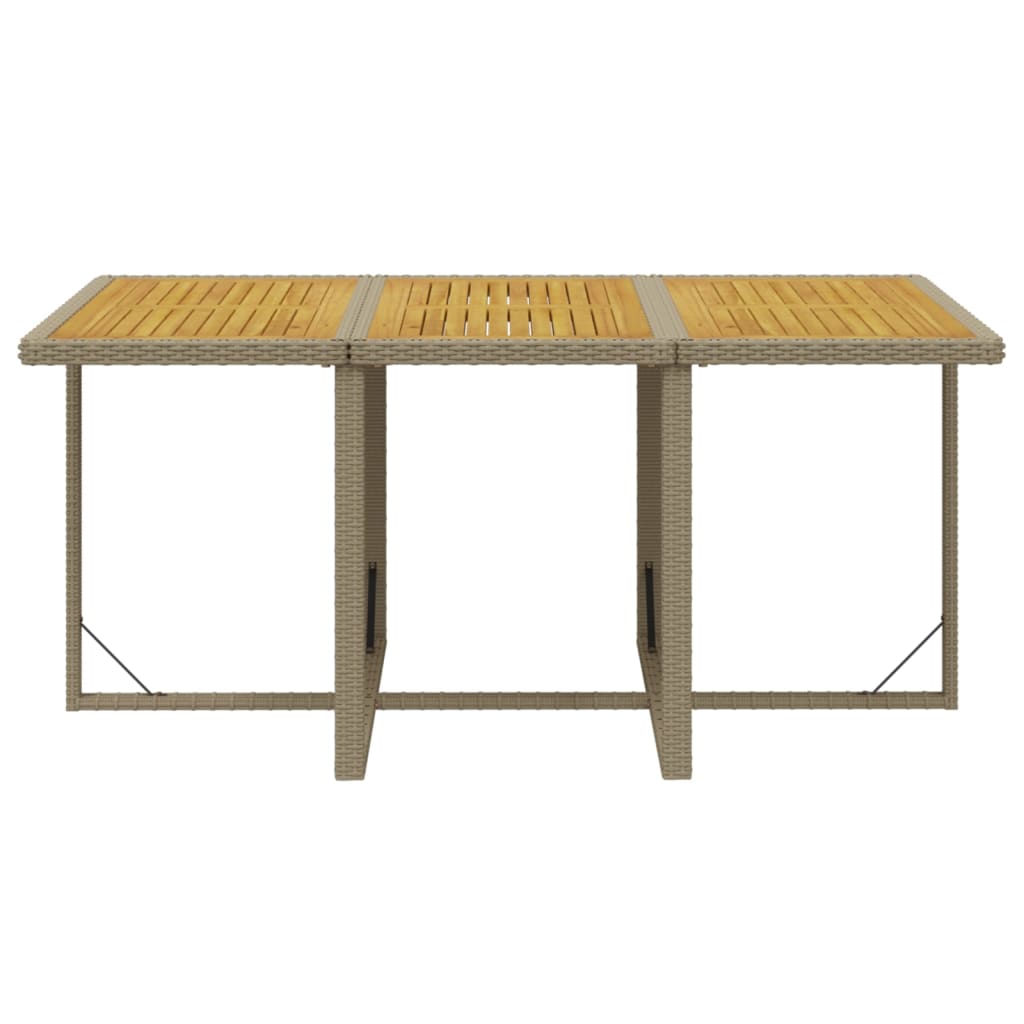 1 Tuinset Met Kussens Poly Rattan Beige En Crèmewit