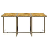 1 Tuinset Met Kussens Poly Rattan Beige En Crèmewit