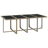 9-Delige Tuinset Met Kussens Poly Rattan Beige En Crèmewit