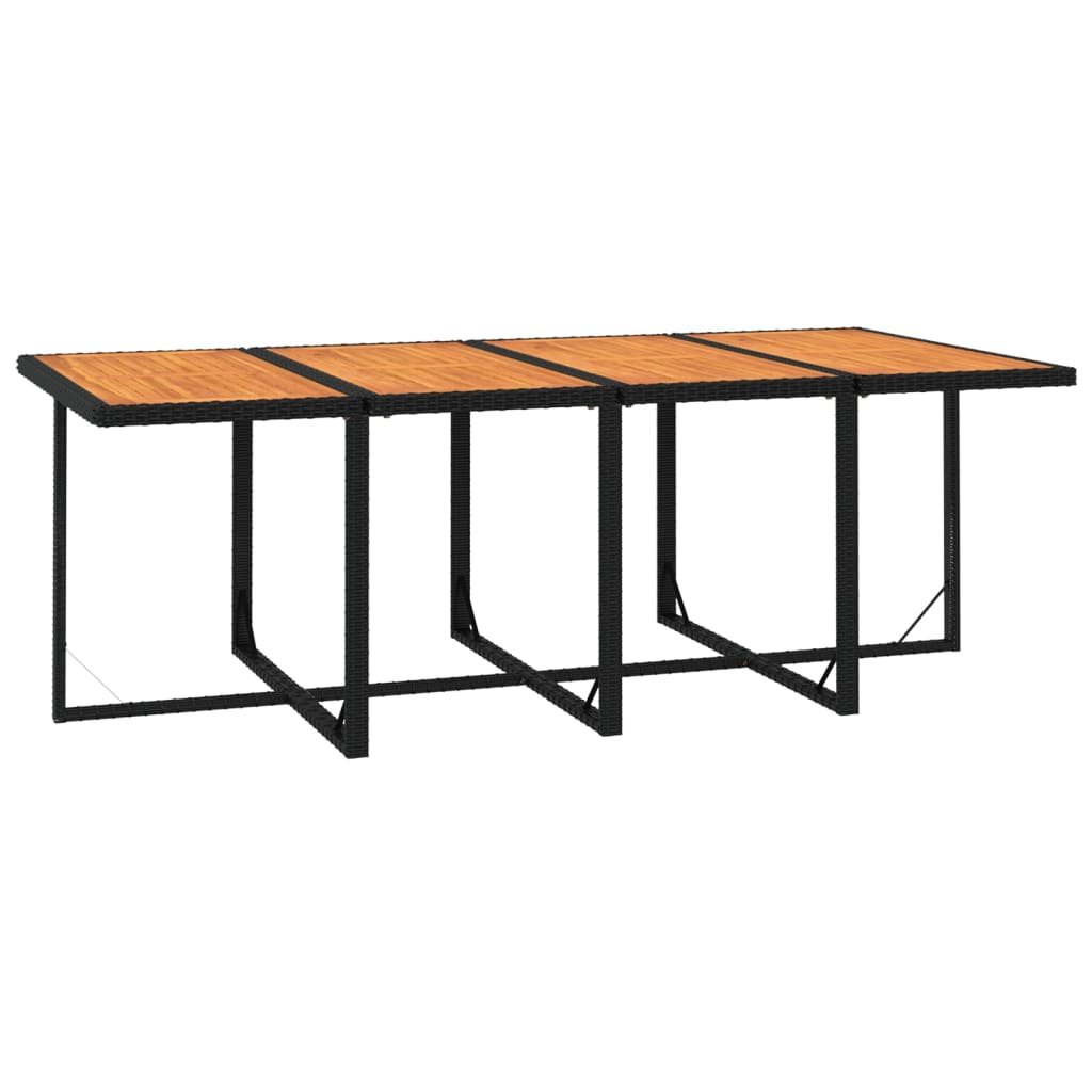 9-Delige Tuinset Met Kussens Poly Rattan Zwart En Crèmewit