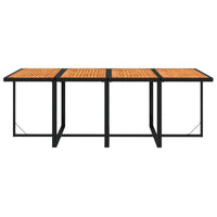 9-Delige Tuinset Met Kussens Poly Rattan Zwart En Crèmewit