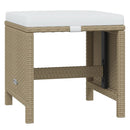 13-Delige Tuinset Met Kussens Poly Rattan Beige En Crèmewit