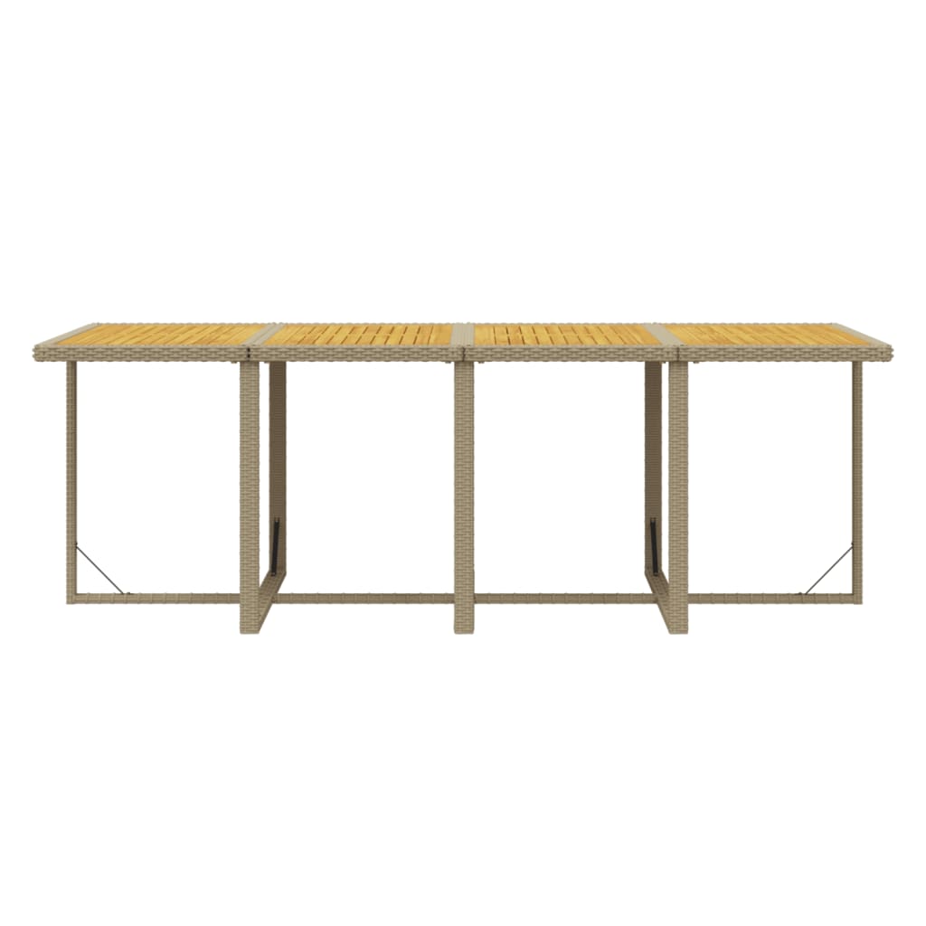 13-Delige Tuinset Met Kussens Poly Rattan Beige En Crèmewit
