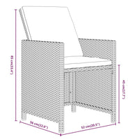 13-Delige Tuinset Met Kussens Poly Rattan Beige En Crèmewit