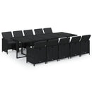 1 Tuinset Met Kussens Poly Rattan