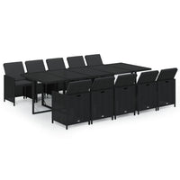 1 Tuinset Met Kussens Poly Rattan